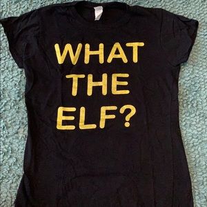 Black graphic tee shirt